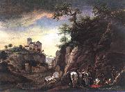 WOUWERMAN, Philips Rocky Landscape with resting Travellers qr oil painting picture wholesale